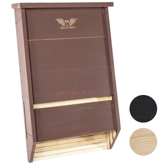 WildYard 3 Chamber Bat House Brown Cedar Holds 200 Bats MTBC Certified Natural Mosquito Control