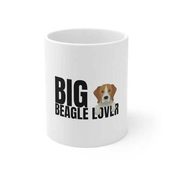 Big Beagle Lover Dog Graphic Novelty Ceramic Coffee Mug Gift