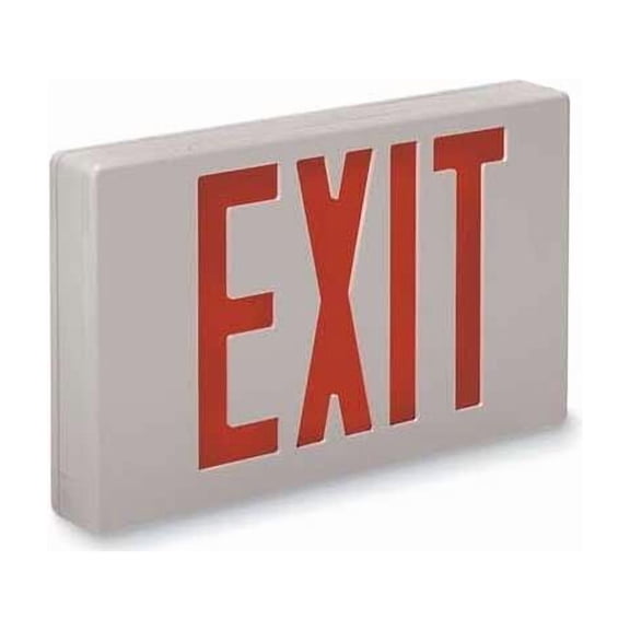 Exit Sign, White, 2 Face(s), LED, Universal Mount, Nickel Cadmium EXKL2RWWU