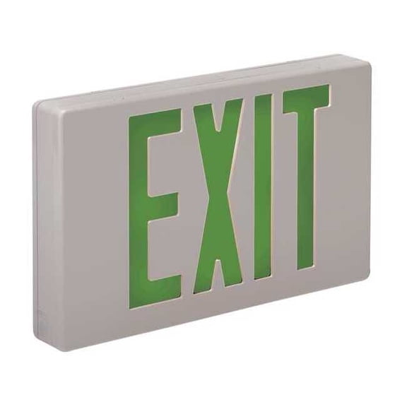 Exit Sign, White, 2 Face(s), LED, Universal Mount, Not Battery Powered XKL2GWWU