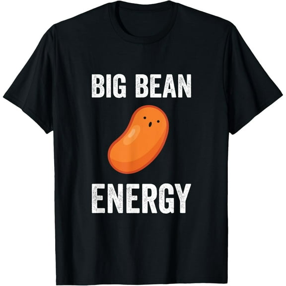 Big Bean Energy Unisex-Adults Black Small Classic Fit T-ShirtPure cotton short-sleeved shirts for both men and women
