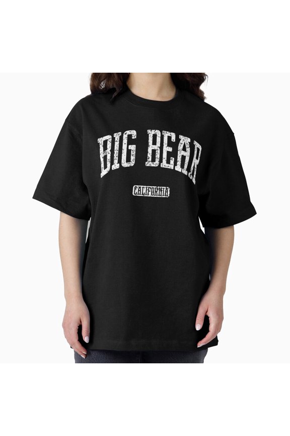 Big Bear California Vintage Retro Nature Mountain Art Unisex T-Shirt, up to Size 5XL