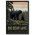 thumbnail image 1 of Big Bear Lake California Black Bear Family Forest Professionally Framed Art Print from Travel Artwork by Artist Paul A. Lanquist Framed Art Size: 32" x 47", 1 of 5