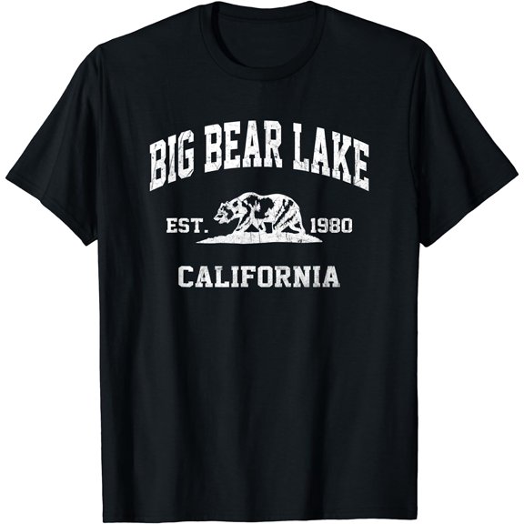 Big Bear Lake California CA vintage state Athletic style T-Shirt