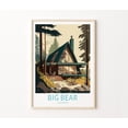 thumbnail image 1 of Big Bear Lake California Mountain Forest Nature Art Print, Unframed Canvas 16x20in, 1 of 4