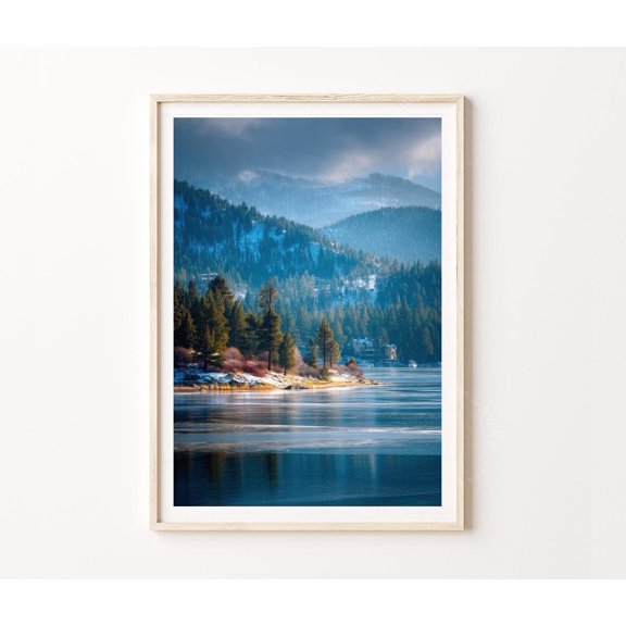 Big Bear Lake California Winter Wall Art Home Decor