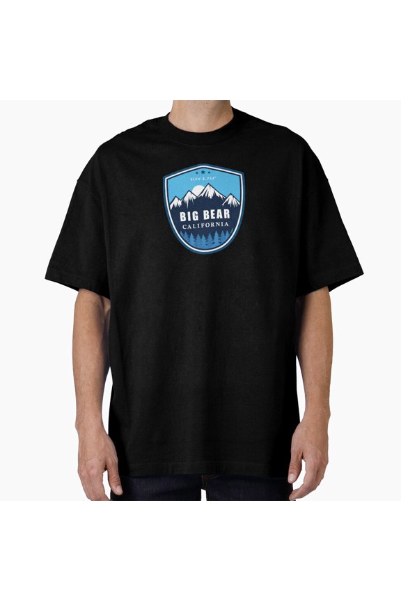 Big Bear Mountain California Ski Resort Travel Art Unisex T-Shirt, up to Size 5XL