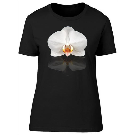 Big Beautiful White Orchid T-Shirt Women -Image by Shutterstock, Female Large