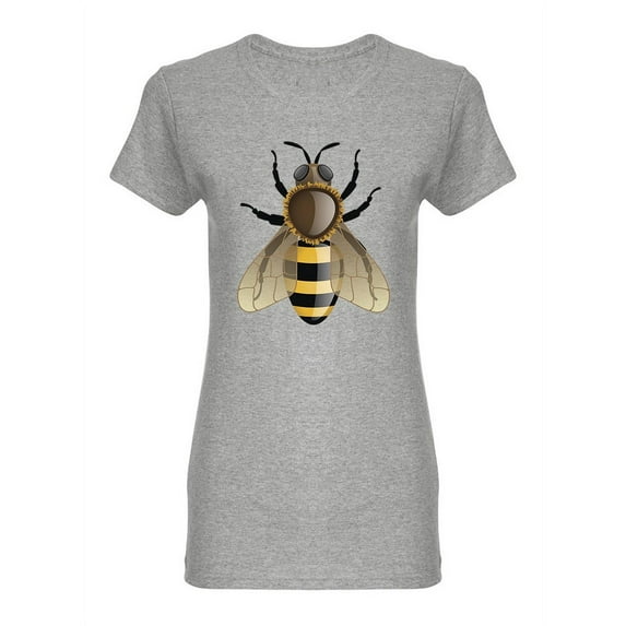 Big Bee Design Shaped T-Shirt Women -Image by Shutterstock, Female Medium