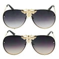 thumbnail image 1 of Big Bee Pilot Oversize Metal Frame Gradient Sunglasses, 1 of 11