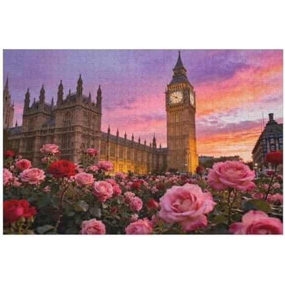 Big Ben 1000 Piece Jigsaw Puzzle for Adults, World Landmark Puzzle, Family Game Challenge, Cool Scenic Puzzle, 30x20 in