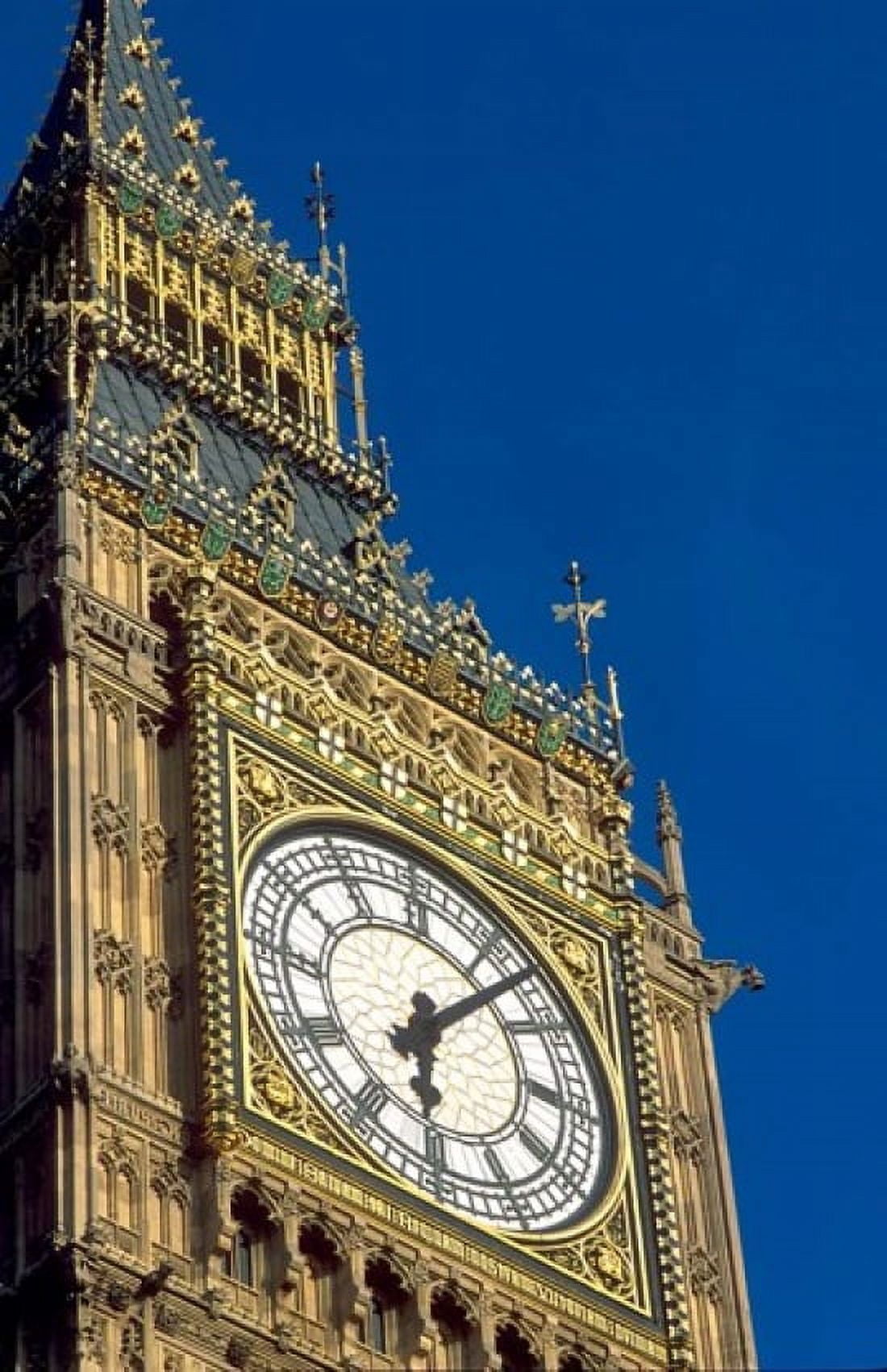 Big Ben Clock Tower on Parliament Building in London England Canvas Art - David R Frazier DanitaDelimont (11 x 17)