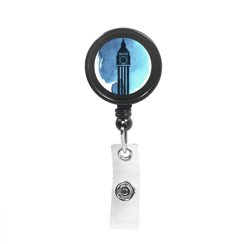Big Ben London England Britain UK Retractable Keychain Badge Holder ID Badge