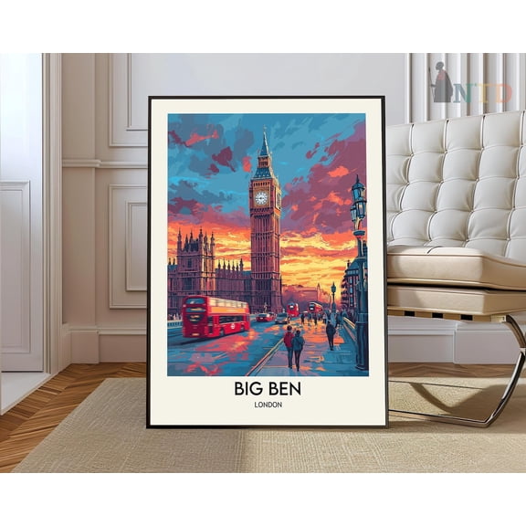 Big Ben Print, Big Ben Wall Art, Big Ben Poster, Big Ben Photo, Big Ben Poster Print, Big Ben Travel Poster, Big Ben London Wall Art, Modern Wall Decor, 8x12 UNFRAMED