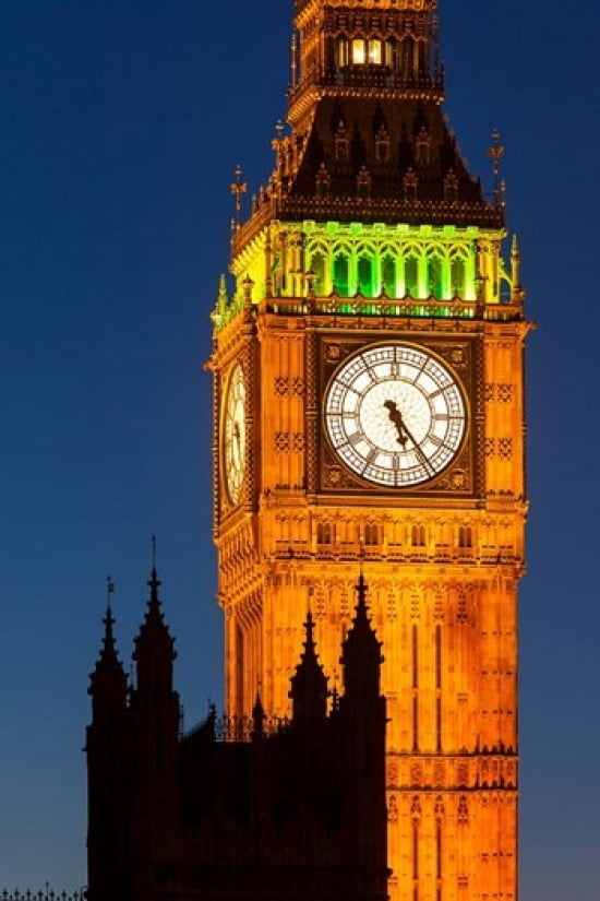 Big Ben Tower House of Parliament London England Canvas Art - Brian Jannsen DanitaDelimont (18 x 24)