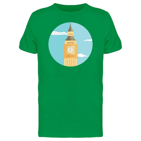 Big Ben Tower Round Frame Tee Men's -Image by Shutterstock