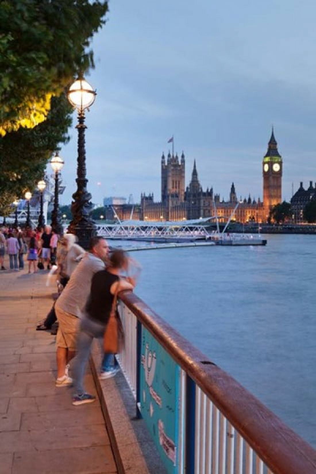 Big Ben and Houses of Parliament City of Westminster London England Canvas Art - Panoramic Images (12 x 18)
