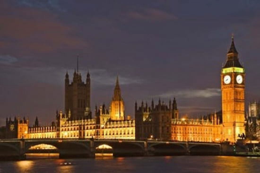 Big Ben and the Houses of Parliament London England Canvas Art - Jaynes Gallery DanitaDelimont (24 x 15)