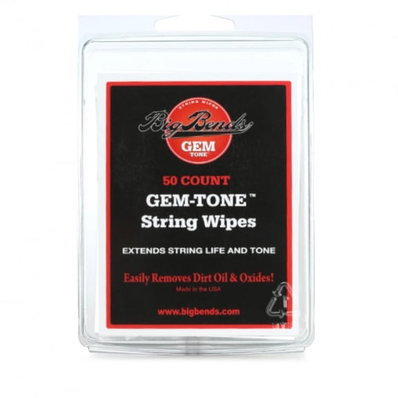 Big Bends Gem-Tone Guitar String Wipes (50), #2200050