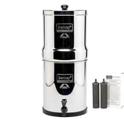 Berkey Big Berkey BK4X2-BB Stainless Steel Gravity Water Filtration System | Includes 2 Black Berkey Purification Elements | 2.25 Gallon Capacity | Portable & Long-Lasting Clean Drinking Water