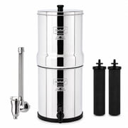 Big Berkey 2.25-Gallon Water Filter System with 2 Black Berkey BB9-2 Elements & Stainless Steel Water View Spigot, Gravity-Fed Countertop Filter