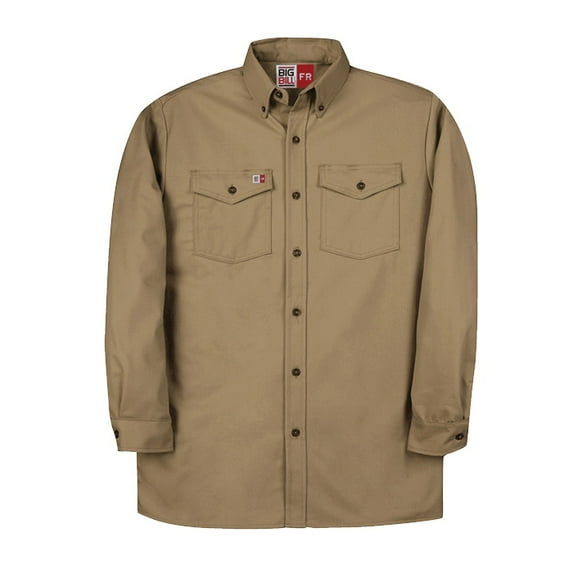 Big Bill 147BDTS7 Westex DH Button Down Shirt-Khaki-Regular-5XL