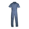 thumbnail image 1 of Big Bill 405 Lightweight Poplin Short-Sleeve Work Coverall-Post Blue-Regular-XL, 1 of 4