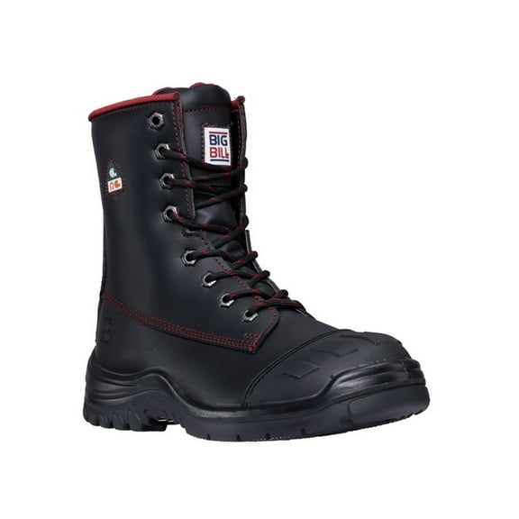Big Bill BB4002W Women's Big Red Microfiber Work Boots 8"-Black-Regular-10