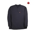thumbnail image 1 of Big Bill DW18PD8 Midweight Long-Sleeve Henley-Navy-Regular-3XL, 1 of 1