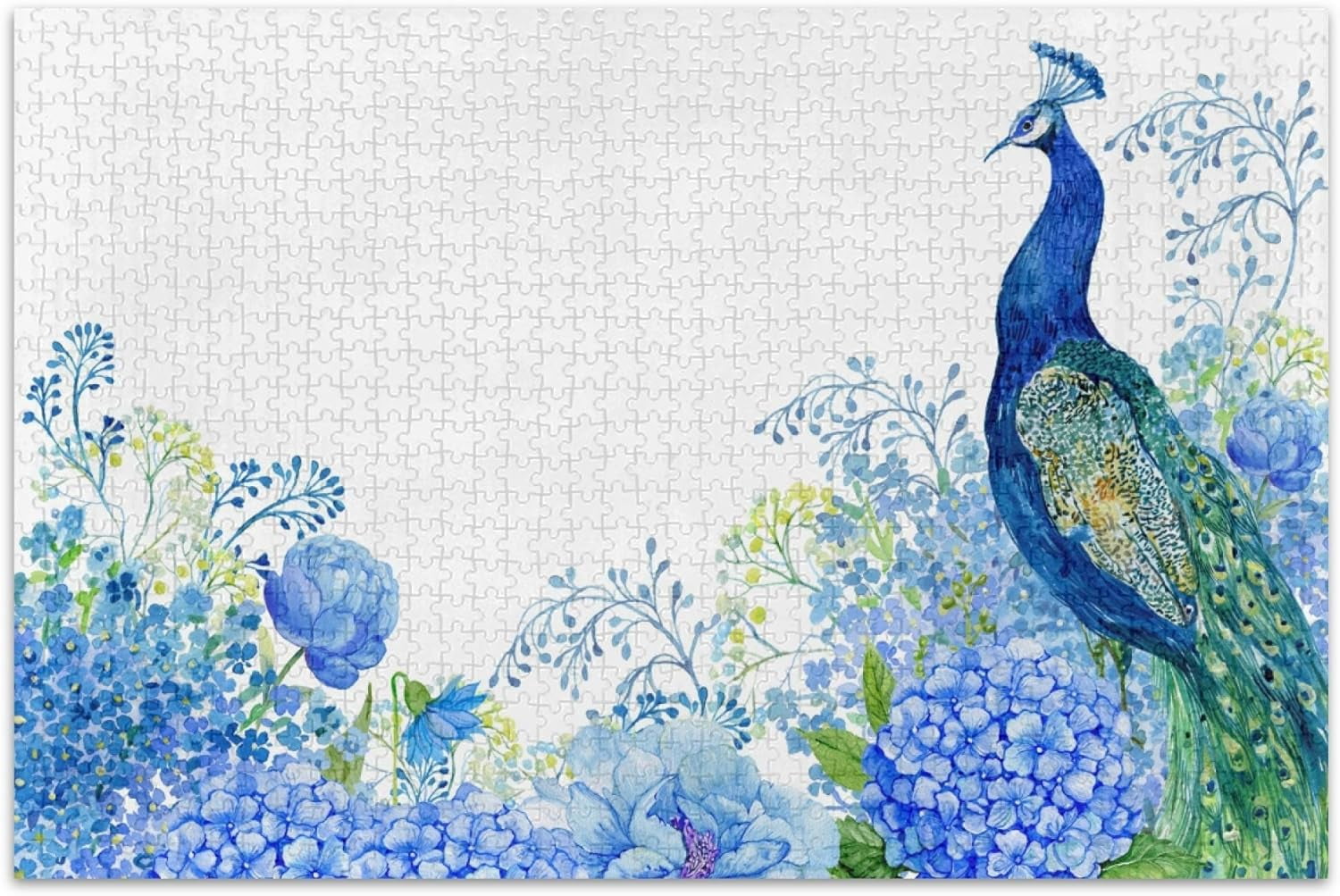 500-Piece Winter Peacock Jigsaw Puzzle – Colorful Wooden Puzzle For Adults & Kids, Fun Game & Gift