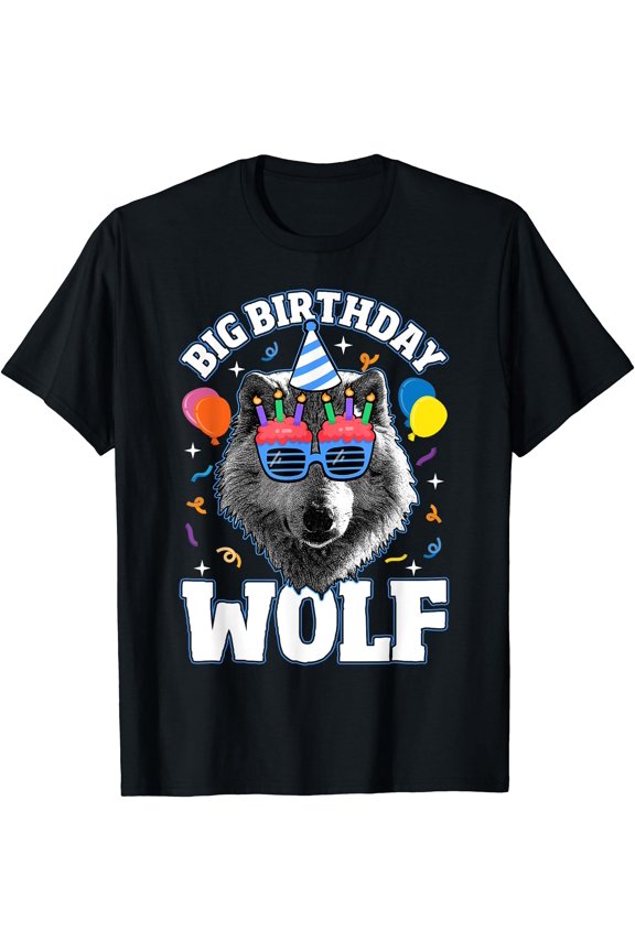Big Birthday Wolf for Wolves Themed Birthday Wolf Lovers T-Shirt, Unisex T-Shirt
