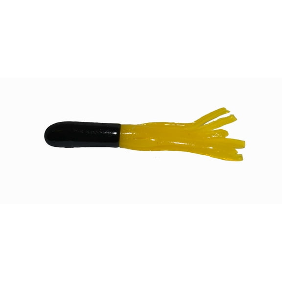 Big Bite Baits 1 1/2 inch Crappie Tube (Black/Yellow, 100 pack)