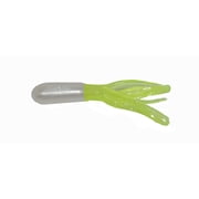 Big Bite Baits 1 1/2 inch Crappie Tube Pearl/Chartreuse, 100 pack