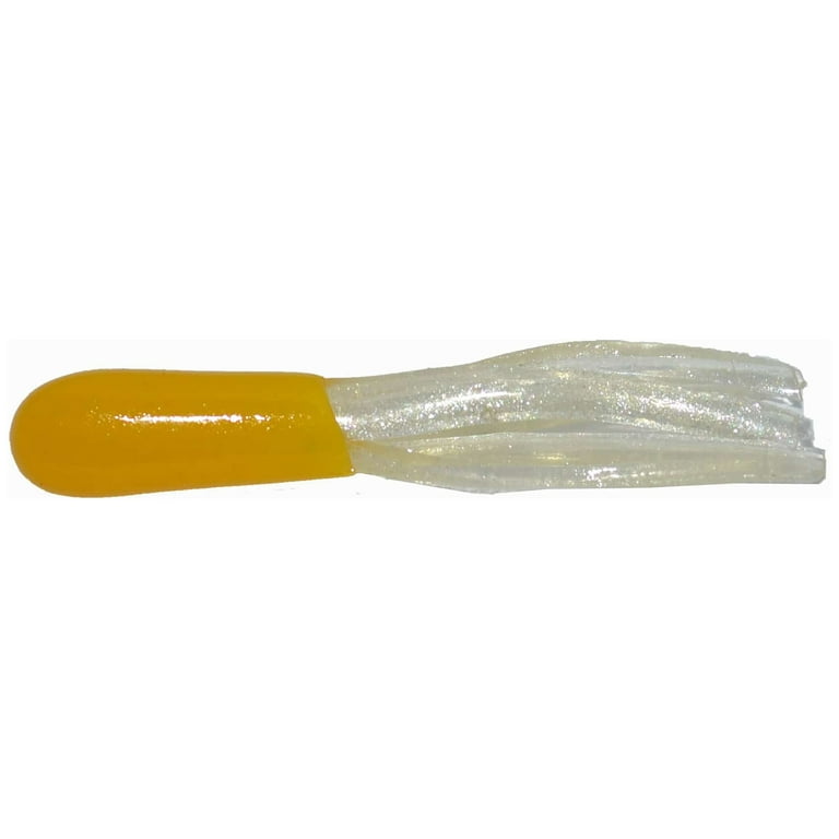 Big Bite Baits 1 1/2 inch Crappie Tube (Yellow/Pearl, 100 pack)