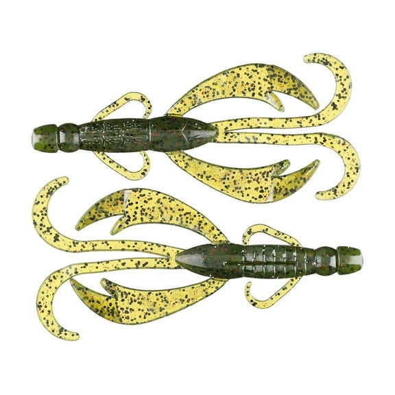 Big Bite Baits 5 inch Battle Bug Soft Plastic Creature Bait (Black Blue Flake)