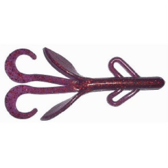 Big Bite Baits 6" Creature Bait Lure, Pack of 8, Black Grape Emerald