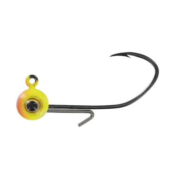 Big Bite Baits BBJ Elite 1/16oz Round Ball Jighead Orange/Chartreuse