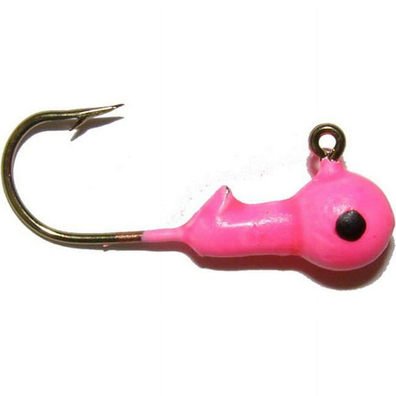 Big Bite Baits BBJ116-04 0.06 oz Ball Jig Head, Pink - 10 Per Bag