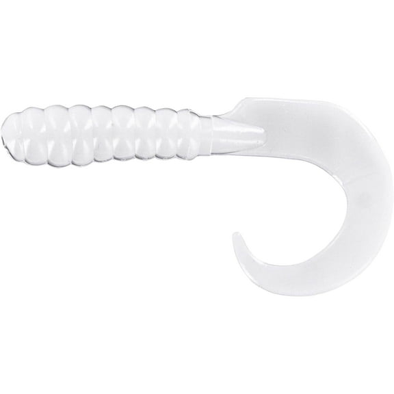 Big Bite Baits Curl Tail Grub White