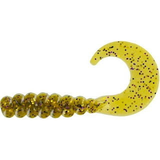 Zoom Bait Tab Tail Grub Bait, White Pearl, 4-Inch, Pack of 10