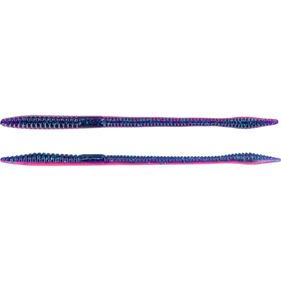 Big Bite Baits Finesse Worm 6" Junebug Bubble Gum