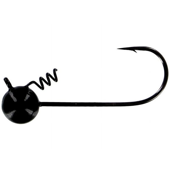 Big Bite Baits Fintwist Gamakatsu 1/4oz Shaky Head Jighead Black