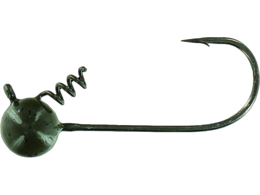 Big Bite Baits Fintwist Gamakatsu 1/4oz Shaky Head Jighead Green Pumpkin