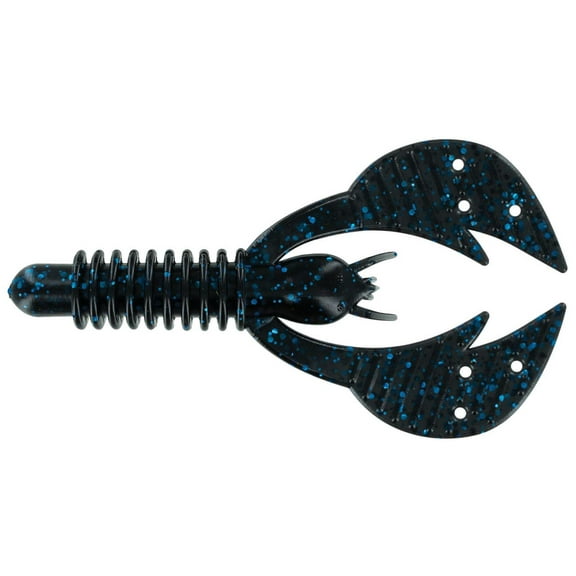 Big Bite Baits Kamikaze Craw Soft Plastic Craw (Black Blue Flake, 3 3/4 inch)
