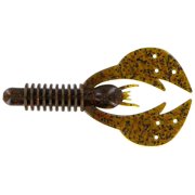 Big Bite Baits Kamikaze Craw Soft Plastic Craw Green Pumpkin Purple Copper Flake, 3 3/4 inch