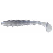 Big Bite Baits Pro Swimmer Paddle Tail Swimbait Albino Shad, 3.3 inch