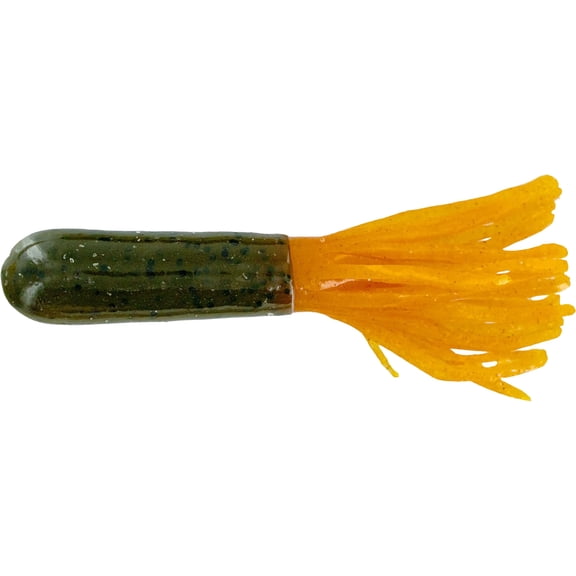 Big Bite Baits Scentsation Tube Green Pumpkin/Orange Tail