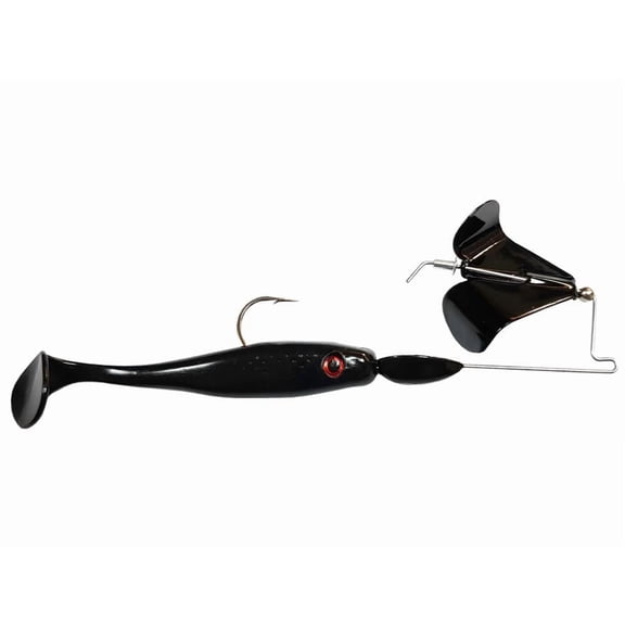 Big Bite Baits Suicide Buzz - 3/8 oz - Black Blade Black Shad - SSBUZZ38-02