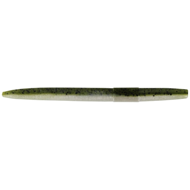 Big Bite Baits - 8 Leurres Souples Trick Stick 5" - Black Blue Metal - Pêche Bass