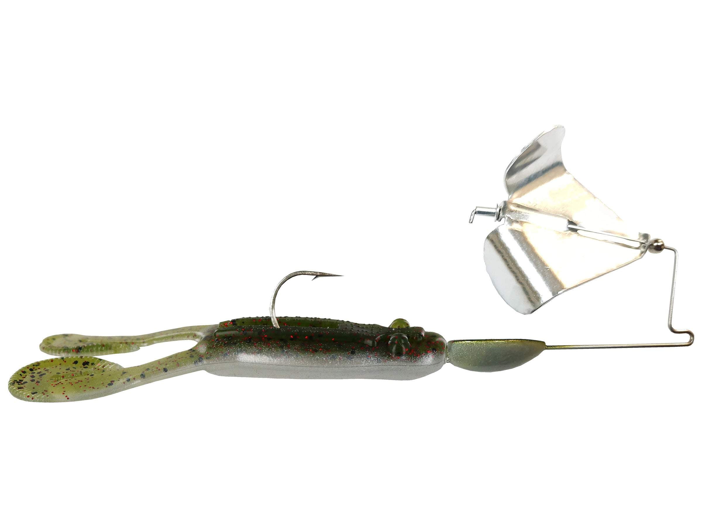 Big Bite Baits Tour Toad Buzzbait (Silver Blade/Watermelon Red Ghost Toad,  1/4 ounce)